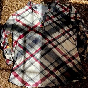 Flannel mid sleeve button down